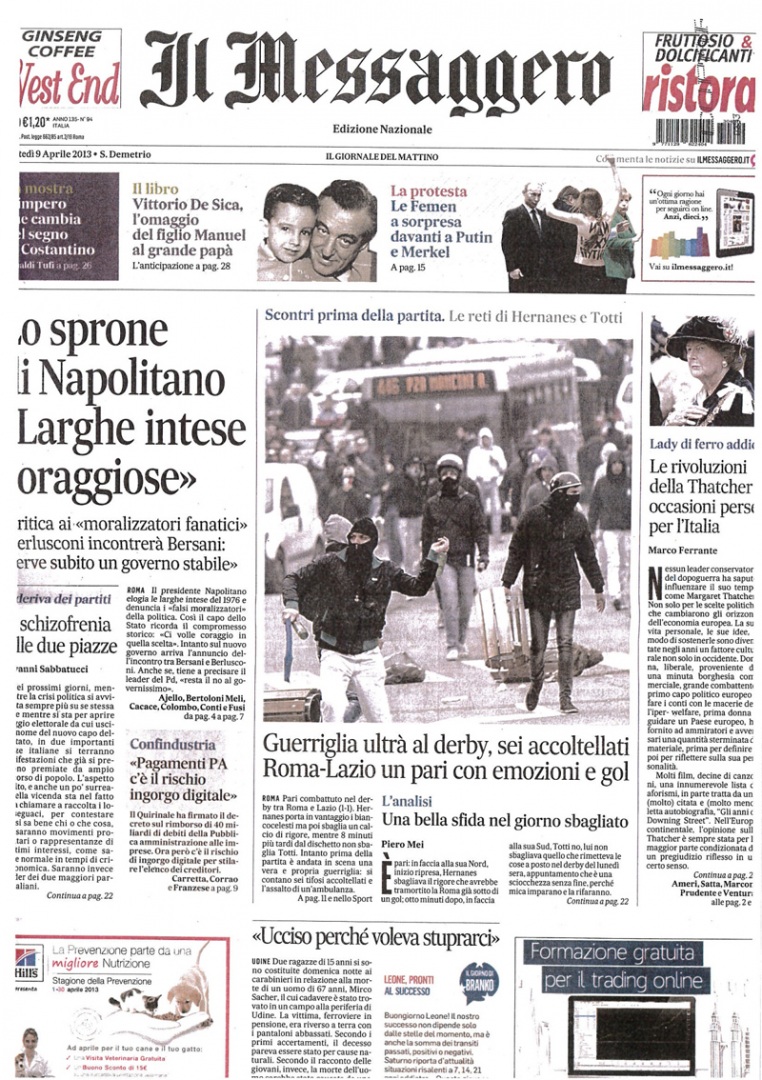 Il Messaggero Italy April 2013